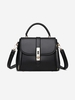 High Capacity Much Interlayer Solid Color Shoulder Bag