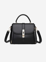High Capacity Much Interlayer Solid Color Shoulder Bag