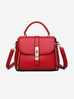High Capacity Much Interlayer Solid Color Shoulder Bag