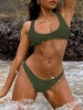 High Cut Bikini Set L Army green