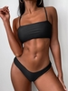 High Cut Cami Bikini Set L Black