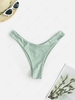 High Cut Shiny Bikini Bottom L Light green
