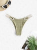 High Cut Strappy Bikini Bottom L Light green