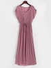 High Slit Flowy Long Cover Up Dress Light pink