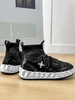 High Top Breathable Hook and Loop Running Shoes