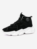 High Top Chunky Heel Topstitching Sports Shoes