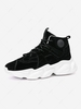 High Top Chunky Heel Topstitching Sports Shoes