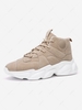 High Top Chunky Heel Topstitching Sports Shoes