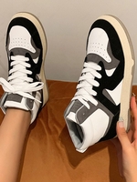 High Top Colorblock Lace Up Skate Shoes