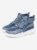 High Top Contrast Lace Up Skate Shoes