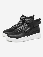 High Top Contrast Lace Up Skate Shoes
