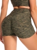 Honeycomb Scrunch Butt Wide Band Sports Shorts S Deep green