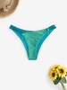 Honeycomb Textured Bikini Bottom S Blue