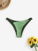 Honeycomb Textured Bikini Bottom S Green
