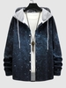 Hooded Galaxy Print Shirt S Multi a