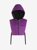 Hooded Padded Push Buckle Side Vest M Purple