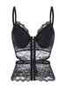 Hook-and-eye Cut Out Bustier Cami Top S Black