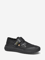 Hook and Loop Breathable Mesh Spliced Casual Shoes