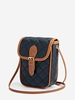 Horn Button PU Leather Small Crossbody Bag