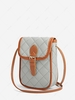 Horn Button PU Leather Small Crossbody Bag