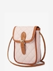 Horn Button PU Leather Small Crossbody Bag