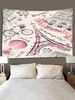 Hot Balloon Eiffel Tower Print Wall Hanging Tapestry