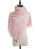 Houndstooth Cashmere Fringe Scarf
