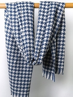 Houndstooth Frayed Edge Scarf