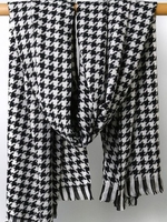 Houndstooth Frayed Edge Scarf