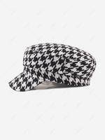 Houndstooth Pattern Baker Boy Cap