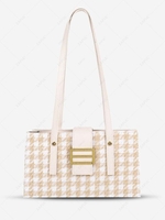 Houndstooth Pattern Shoulder Bag