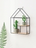 House Shaped Double Shelf Home Decor Wall Storage Rack