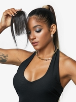 Human Hair See-through Bang with Sideburns