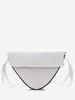 Inverted Triangle Shape Piping Flap Shoulder Bag