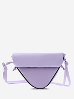Inverted Triangle Shape Piping Flap Shoulder Bag