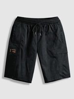 Iridescence Pocket Casual Cargo Shorts S Black