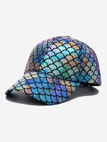 Iridescent Mermaid Scales Pattern Baseball Cap