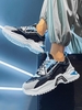 Iridescent Patch Decor Mesh Panel Sneakers