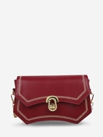 Irregular Contrast Stitching Crossbody Bag