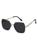 Irregular Frame Rimless Tinted Metal Sunglasses