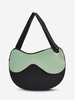 Irregular Shape Colorblock Spliced Shoulder Bag