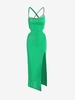 Jersey Chain Thigh Split Maxi Dress S Green