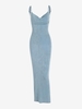 Jersey Cowl Back Maxi Dress L Light blue