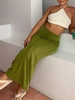 Jersey Slinky Maxi Skirt L Green