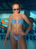 Jessica Stockstill x ZAFUL Ditsy Print Keyhole String Bikini Swimwear S Peacock blue