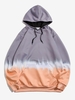 Kangaroo Pocket Dip Dye Print Hoodie 2xl Light slate gray