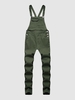 Kangaroo Pocket Solid Color Denim Jumpsuit Xl Deep green