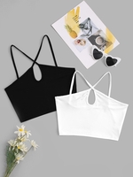 Keyhole Criss Cross 2 Pack Cami Top L