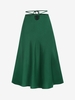 Keyhole Midriff Flossing Midi Skirt M Deep green