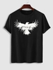 King Eagle Graphic Short Sleeves Tee L Black